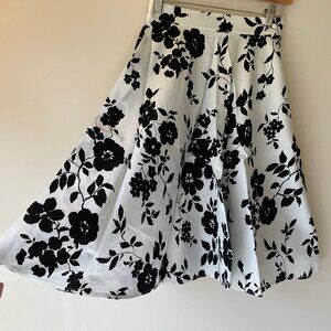 Flowered A-line skirt, women’s, size: S, side-zip